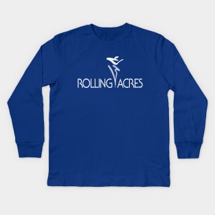 Rolling Acres Mall 1980s Logo - White Kids Long Sleeve T-Shirt